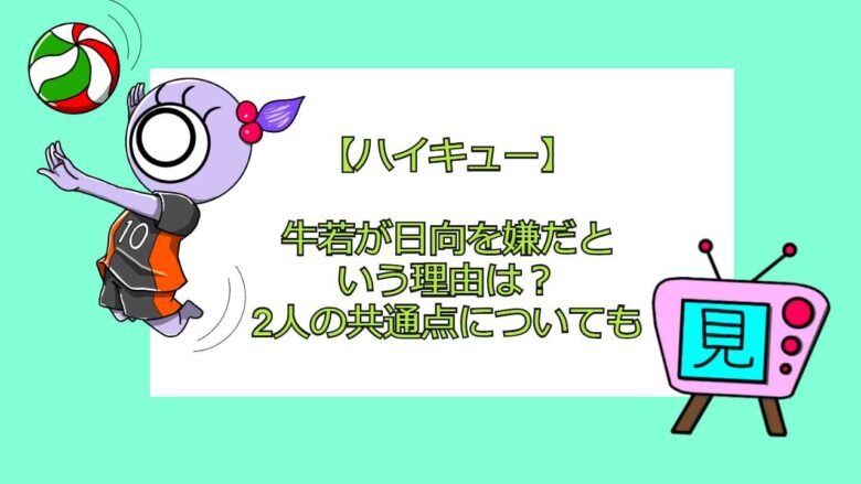 ハイキュー 牛若が日向を嫌だという理由は 2人の共通点についても 見る見るワールド