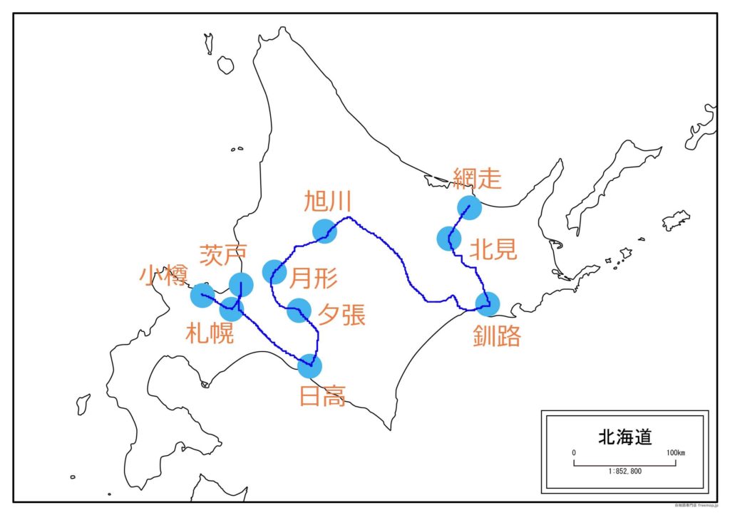 ゴールデンカムイ 北海道の地図まとめ 杉元たちの旅路をおさらい 見る見るワールド